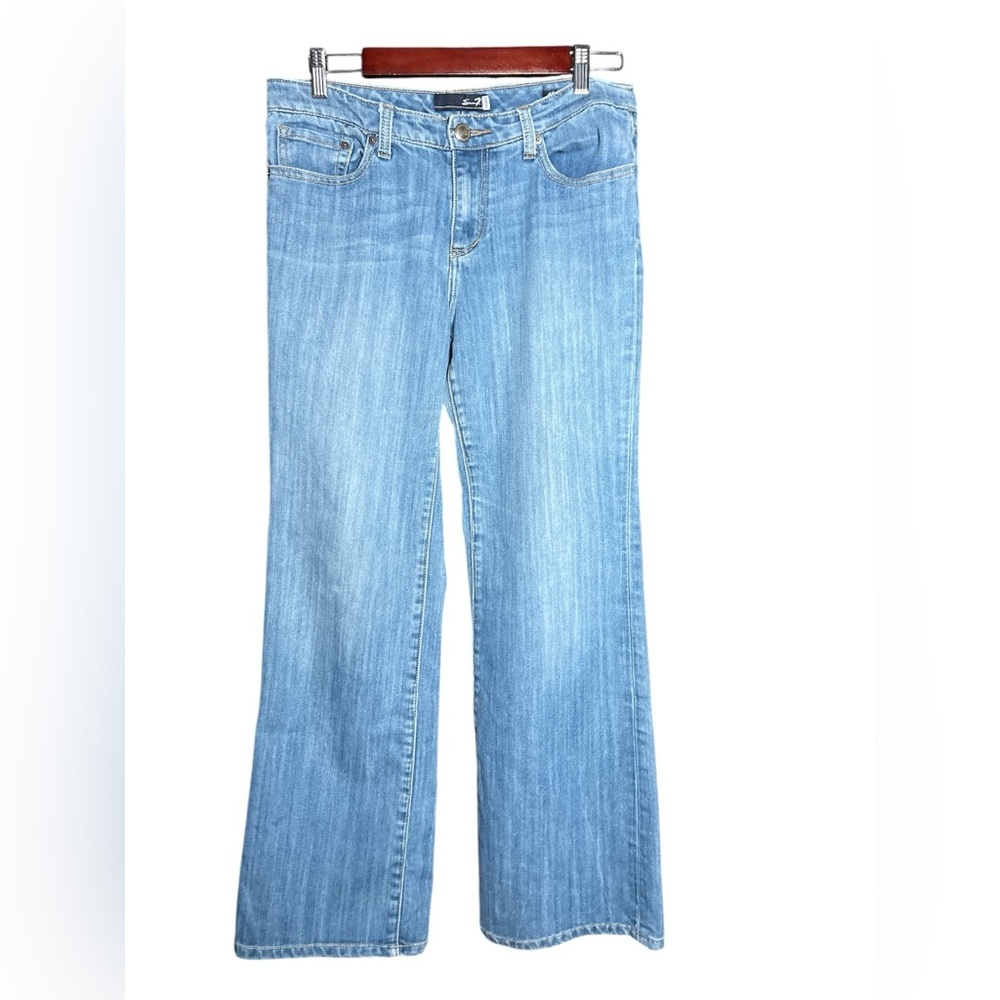 7 for all mankind studio flare Blue washed Denim Jeans 8